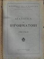 Statistica dei riformatori anno 1920-21