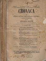 Cronaca di Scienze, Lettere, Arti, Economia, Industria Anno 1859 Dispensa 1-2-3-4-5-8-9