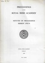 Proocedings of the Royal Irish Academy Minutes of Proocedings session 1978-79