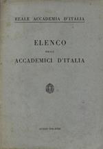 Elenco degli Accademici d'Italia Anno 1940