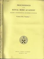 Proceedings of the Royal Irish Academy section A- Mathematical and Physical Sciences Vol 88 dal n. 1 al n. 2