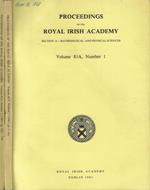 Proceedings of the Royal Irish Academy section A- Mathematical and Physical Sciences Vol 81 dal n. 1 al n. 2