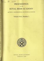 Proceedings of the Royal Irish Academy section A- Mathematical and Physical Sciences Vol 94 n. 1