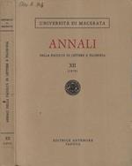 Università di Macerata annali della facoltà di lettere e filosofia XII 1979