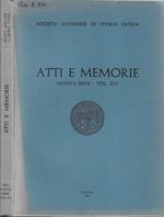 Società Savonese di Storia Patria atti e memorie nuova serie Vol. XIV