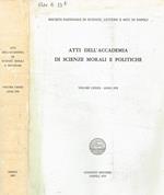 Atti dell'accademia di scienze morali e politiche. Vol.LXXXIX (1978) Società nazionale di scienze, lettere e arti in Napoli