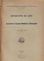 Rendiconti ed Atti della Accademia di Scienze Mediche e Chirurgiche Anno 1949