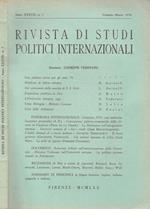 Rivista di studi politici internazionali Anno XXXVII, n.1 1970 Giuseppe Vedovato, direttore