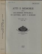 Atti e memorie della Accademia Petrarca di lettere, arti e scienze nuova serie Vol. L anno 1988