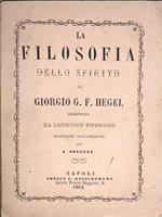 La filosofia dello spirito