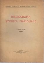 Bibliografia storica nazionale: anno XIII (1951)