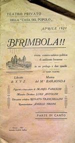 Teatro privato della Casa del popolo: aprile 1921: Birimbola!: rivista comico-satirica-politica di ambiente ferrarese