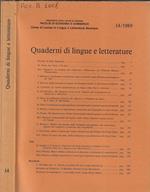 Quaderni di lingue e letterature N. 14 1989