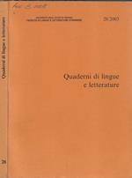 Quaderni di lingue e letterature N. 28 2003