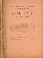 Reale istituto lombardo di scienze e lettere. Rendiconti serie II, vol.LI, fasc.III/V, VI/IX, XIX/XX