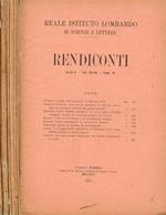 Reale istituto lombardo di scienze e lettere. Rendiconti serie II, vol.XLVIII, fasc.IV, IX, XII, XIII, XIV/XV, XIX