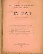 Reale istituto lombardo di scienze e lettere. Rendiconti serie II, vol.XLIX, fasc.II/III, IV, V, VI, XV