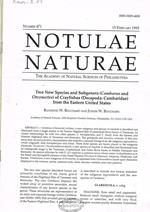 Notulae naturae of the academy of natural sciences of Philadelphia number 471, 472, 473, 15 february 1995