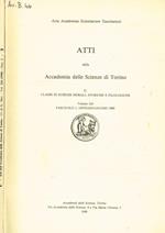 Atti della accademia delle scienze di Torino. II, Classe di scienze morali storiche e filologiche, vol.124, 1990