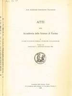 Atti della accademia delle scienze di Torino. II, Classe di scienze morali storiche e filologiche, vol.122, 1988