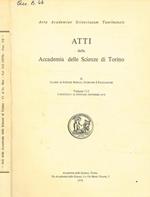 Atti della accademia delle scienze di Torino. II, Classe di scienze morali storiche e filologiche, vol.112, 1978