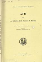 Atti della accademia delle scienze di Torino. II. Classe di scienze morali storiche e filologiche. Vol.127, 1993