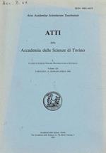 Atti della accademia delle scienze di Torino. I classe di scienze fisiche, matematiche e naturali. Vol.128, fasc 1-2, gennaio-aprile 1994