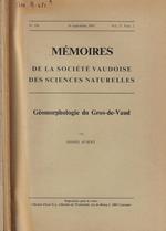 Memoires de la Société Vaudoise des sciences naturelles Vol. 17- fasc. 2-3-4- supplemento