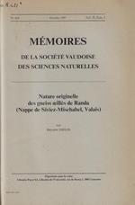 Memoires de la Société Vaudoise des sciences naturelles Vol. 18- fasc. 1