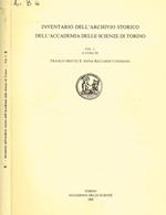 Inventario dell'archivio storico dell'accademia delle scienze di Torino vol.I