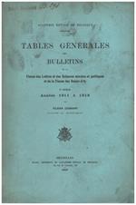 Tables Generales des bulletins