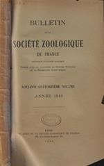 Bulletin de la Société Zoologique de France vol. LXXIV Anno 1949