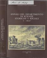 Università degli studi di Lecce annali del dipartimento di scienze storiche filosofiche e geografiche V 1986-87