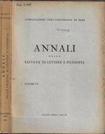 Pubblicazioni dell'Università di Bari annali della Facoltà di lettere e filosofia Volume VI 1960