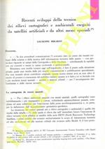 Recenti sviluppi della tecnica dei rilievi cartografici e ambientali eseguti da satelliti artificiali e da altri mezzi spaziali