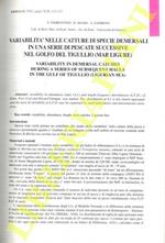 Variabilità nelle catture di specie demersali in una serie di pescate successive nel Golfo del Tigullio (Mar Ligure)