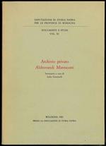 Archivio privato Aldrovandi Marescotti. Inventario a cura di Lidia Continelli