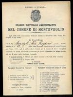 Convocazione per elezione del collegio elettorale del Comune di Monteveglio. Giugno 1888