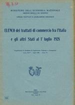 Elenco dei trattati di commercio fra l'italia e gli altri stati al 1 luglio 1928