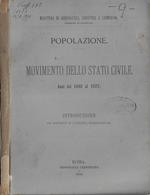 Popolazione. Movimento dello stato civile anni dal 1862 al 1877