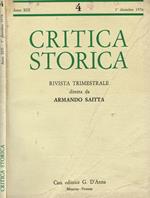 Critica storica. Anno XIII, n.4, dicembre 1976