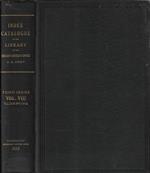 Index-catalogue of the library of the surgeon general's office United States Army authors and subjects III series Vol. VIII