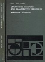 Operations research and quantitative economics