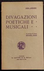 Divagazioni Poetiche e Musicali - G. Ambrosini - Ed. Lattes - 1914