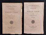Scrittori d'Italia - Poesie Varie - Prati - Laterza - 1929 - 2 Volumi