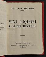 Vini Liquori e Altre Bevande - L. Cerchiari - Soc. Notari - 1933