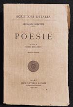 Scrittori d'Italia - Poesie - G. Berchet - Laterza -1941