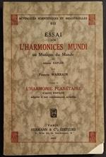 Assai sur L'Harmonices Mundi - F. Kepler - Ed. Hermann - 1942 Vol II
