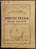 Diritto Penale Parte Speciale - R.A. Frosali - Ed. Manuali Cetim - 1950