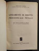 Lineamenti di Diritto Processuale Penale - G. Leone - Ed. Jovene - 1954